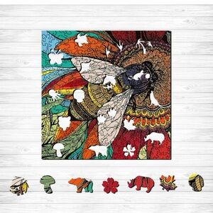 (Like new) Aim Puzzle- Bee Wooden Jigsaw Puzzle